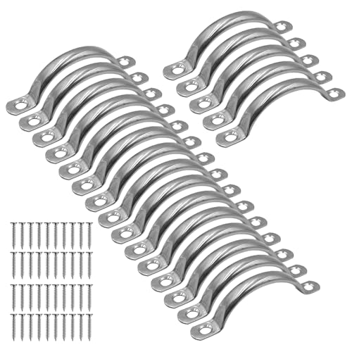 ONEBO 20 Pezzi Maniglie Acciaio Inox,Maniglie per Mobili da Cucina,Maniglie Armadio,Maniglie Cucina,per cucina, armadio, cassetto, bagno, camera da letto (argento)