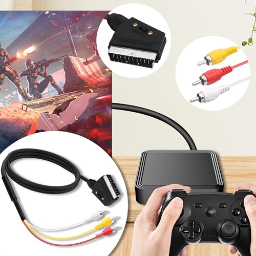 Adaptador euroconector a 3 RCA con vídeo compuesto y audio estéreo conmutable 6