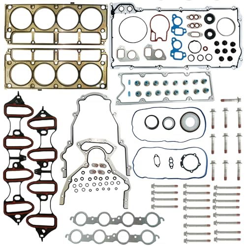 Image of 5.3L Cylinder Head Gasket Set Kit, Bolts ES72220 Intake Exhaust Manifold Oil Pan Gasket for Chevy 2007-2013 Silverado Avalanche Suburban for GMC Sierra Envoy Yukon for Buick 5.3L Engines
