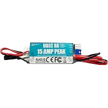 ZTW UBEC 8A G2 External BEC 2-8S LiPo 7-34V 15A Peak Adjustable Output 5.0V/6.0V/7.4V/8.4V for RC Airplane Helicopter FPV Car Boat