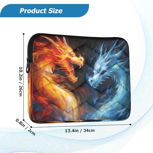 Funda para portátil de 13-14 pulgadas Dragons Fire impermeable miniatura 3