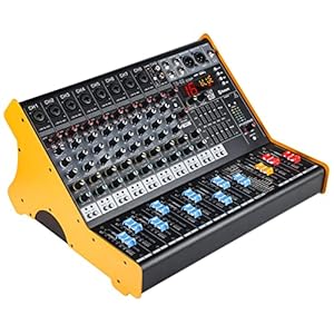 Mixers Audio 9 Channel Mixer, Dj Mixer Board Mixer Audio Bluetooth MP3 Mixer for Music with 99 Kinds of DPS Digital Effects, Usb Audio Mixer for Karaoke Speakers