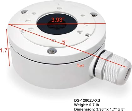 CBXS DS-1280ZJ-XS Junction Box Mount for hik-Compatible Bullet Camera (WHITE-4PK)
