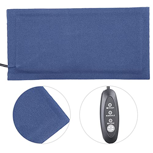 Heating Pad, Seamless Edge Power Adjustment Reptile Heating Pad with Temperature Controller for Pets Seedling Small Animals (S)