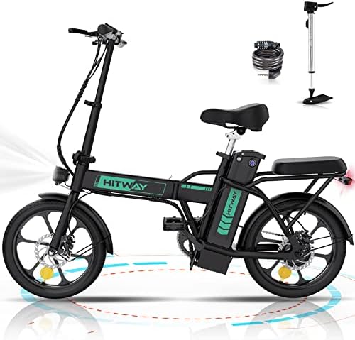 HITWAY Electric Bike E Bike Foldable City Bikes 8.4Ah Battery, 250W Motor, Assist Range Up to 35-70Km BK5
