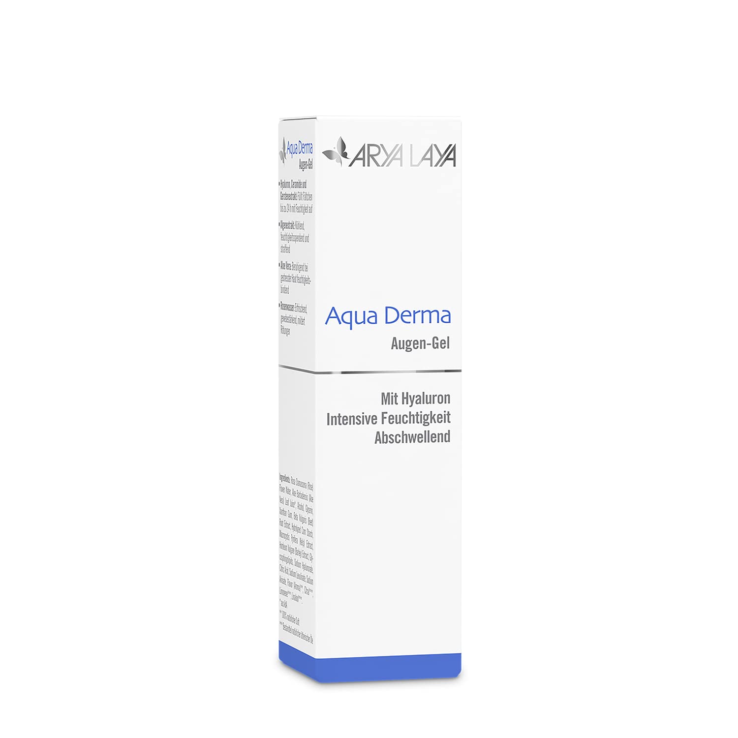 ARYA LAYA Aqua Derma Augen-Gel, 30 ml: Augenpflege mit Hyaluron, abschwellend & feuchtigkeitsspendend, gegen Augenringe, vegan