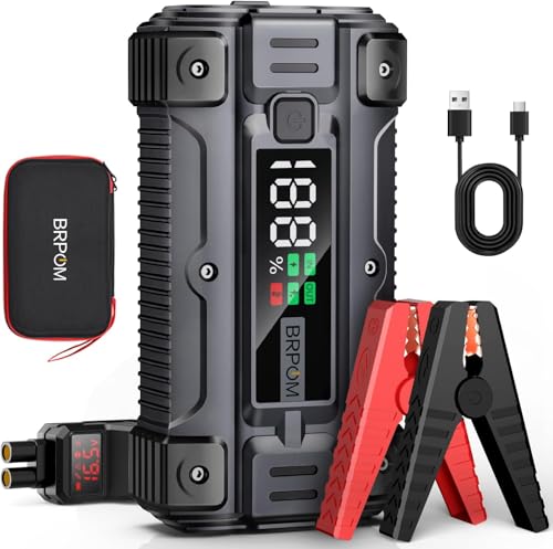 BRPOM Car Battery Jump Starter, Portable Jump Starter