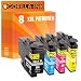 Produktbild Gorilla-Ink 8 Druckerpatronen XXL kompatibel für Brother LC 3233 XL DCP J1100DW MFC J1300DW | Black Cyan Magenta Yellow