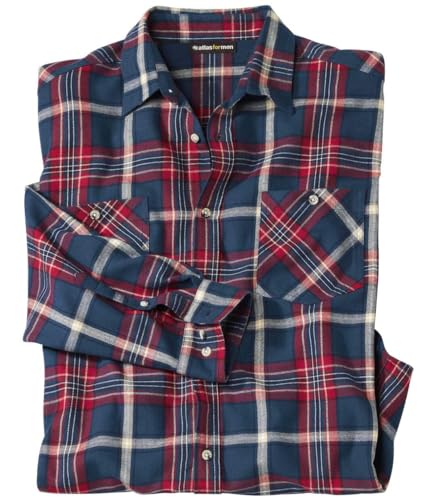 ATLAS FOR MEN - Camisa a Cuadros de Franela Cold Valley - 5XL