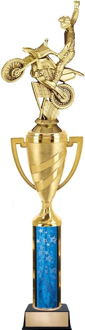 Motocross Trophies - Custom 15.8" Cycle Bike Action Trophy for Biking Awards Prime
