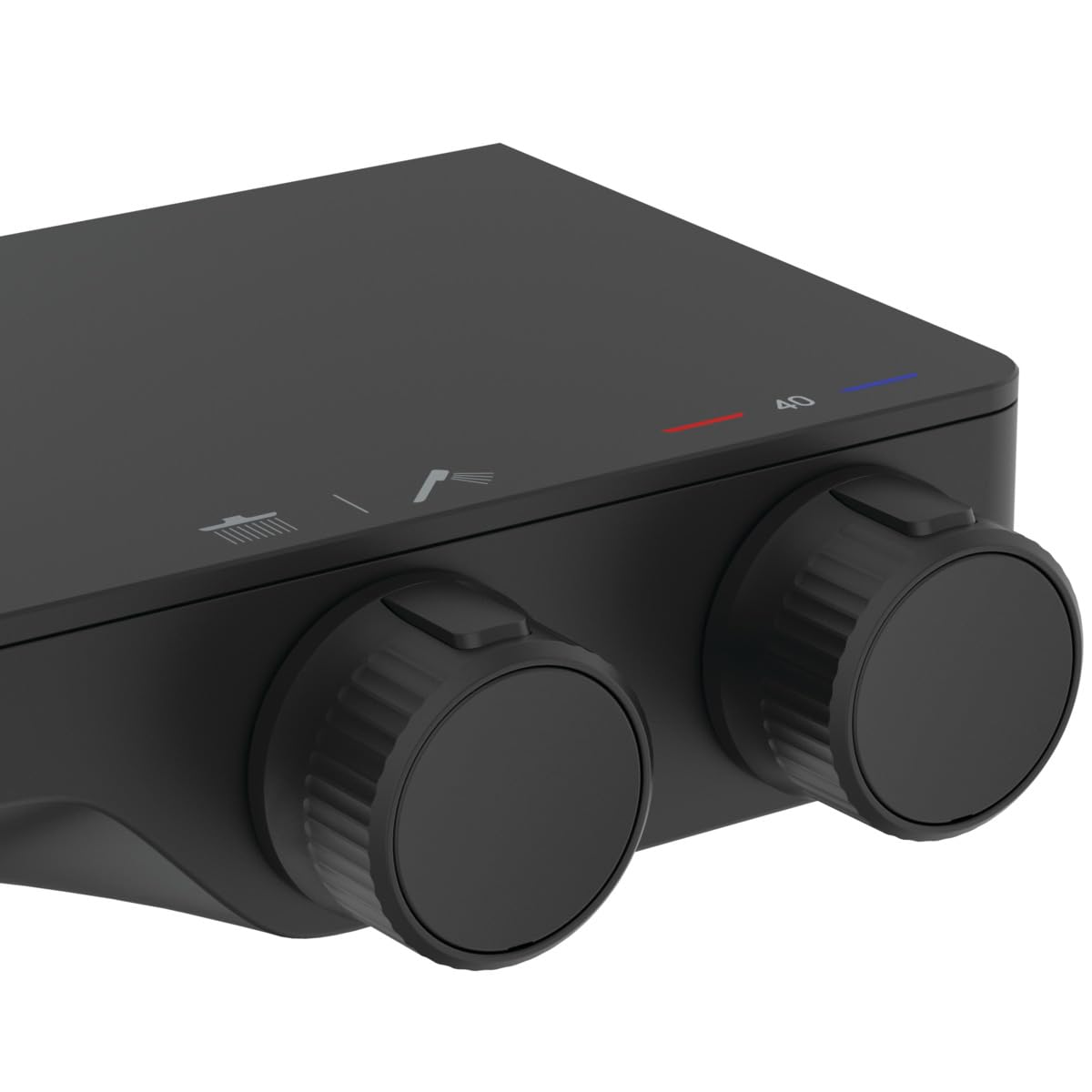 Ideal Standard A7631XG Ceratherm S200 system prysznicowy z termostatem prysznicowym i półką – słuchawka prysznicowa i głowica prysznicowa Ø 30 cm – wąż prysznicowy 150 cm – kolor Silk Black