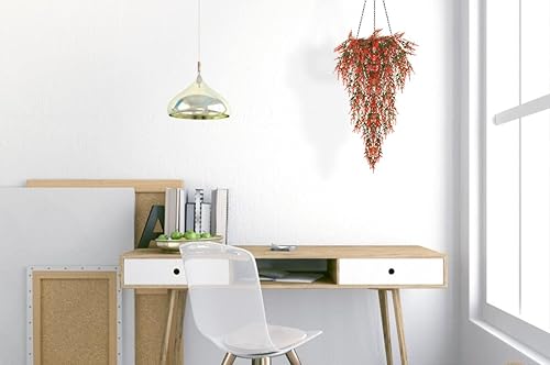 Miniatura 6 de RECUTMS Flores colgantes artificiales de lavanda, 4 unidades, plantas de plástico sintético, decoración de cocina, hogar, boda, oficina, jardín