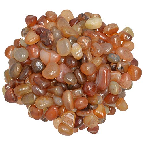 Digging Dolls: 2 lbs of Extra Small Carnelian A Grade Stones from Brazil - Tumbled Rocks Crystals Perfect for Art, Crafts, Reiki, Wicca and Wire Wrapping!
