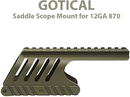 Vista 4 de GOTICAL Montura de alcance para silla de montar para 12GA 870 con mira refleja retículas rojas y verdes con montaje en riel Weaver Picatinny