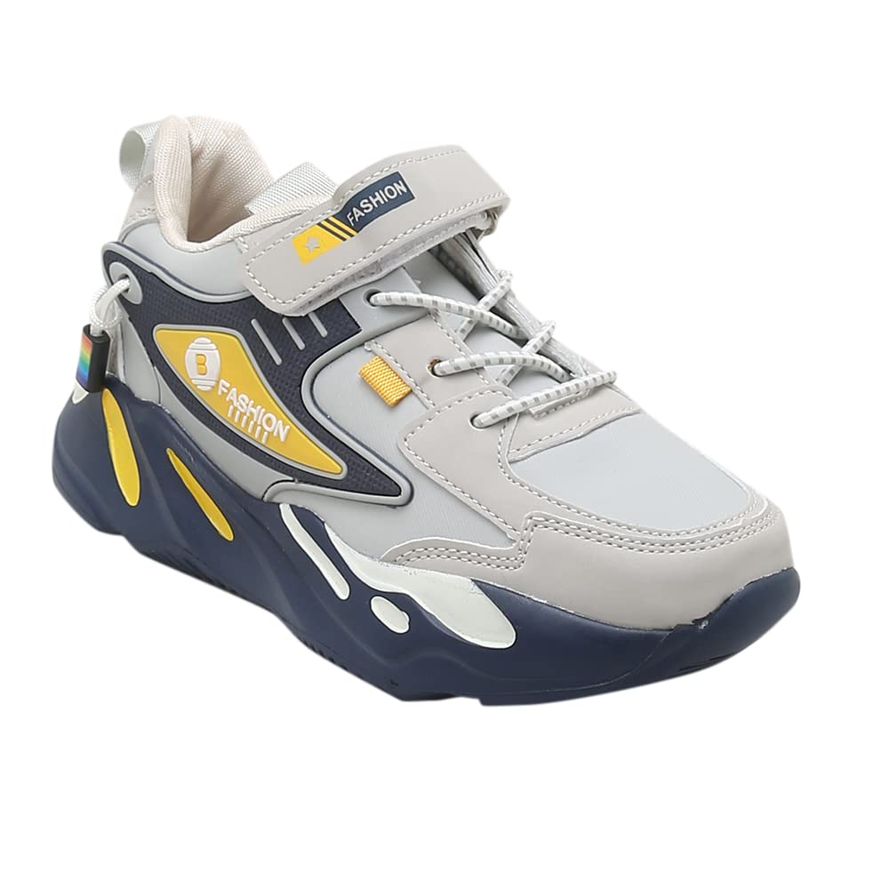 Hopscotch Boys Text Applique Athletic Shoes in Grey Color for Ages 6.5-7 Years (B0C1HMXZ9J) Amazon Price History, Amazon Price Tracker