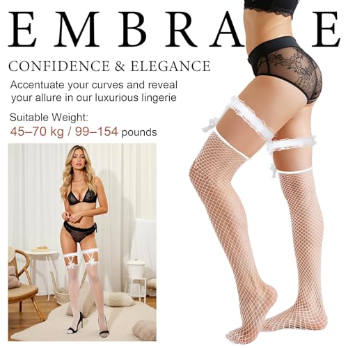 Thigh High Stockings Lace Garters Fishnet Stockings Women Tight Hosiery Over Knee Long Stocking Pantyhose2