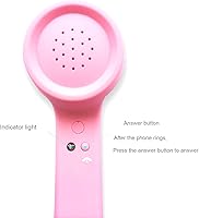 Vista 4 de Auricular telefónico retro - Teléfono inalámbrico Bluetooth con micrófono y altavoz para llamadas telefónicas Rosa