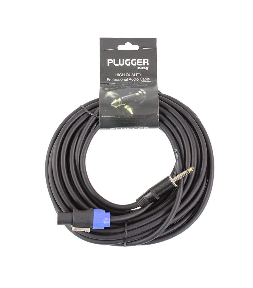 Plugger Câble HP Jack mâle/Speakon mâle 1.5 mm²/10 m Noir