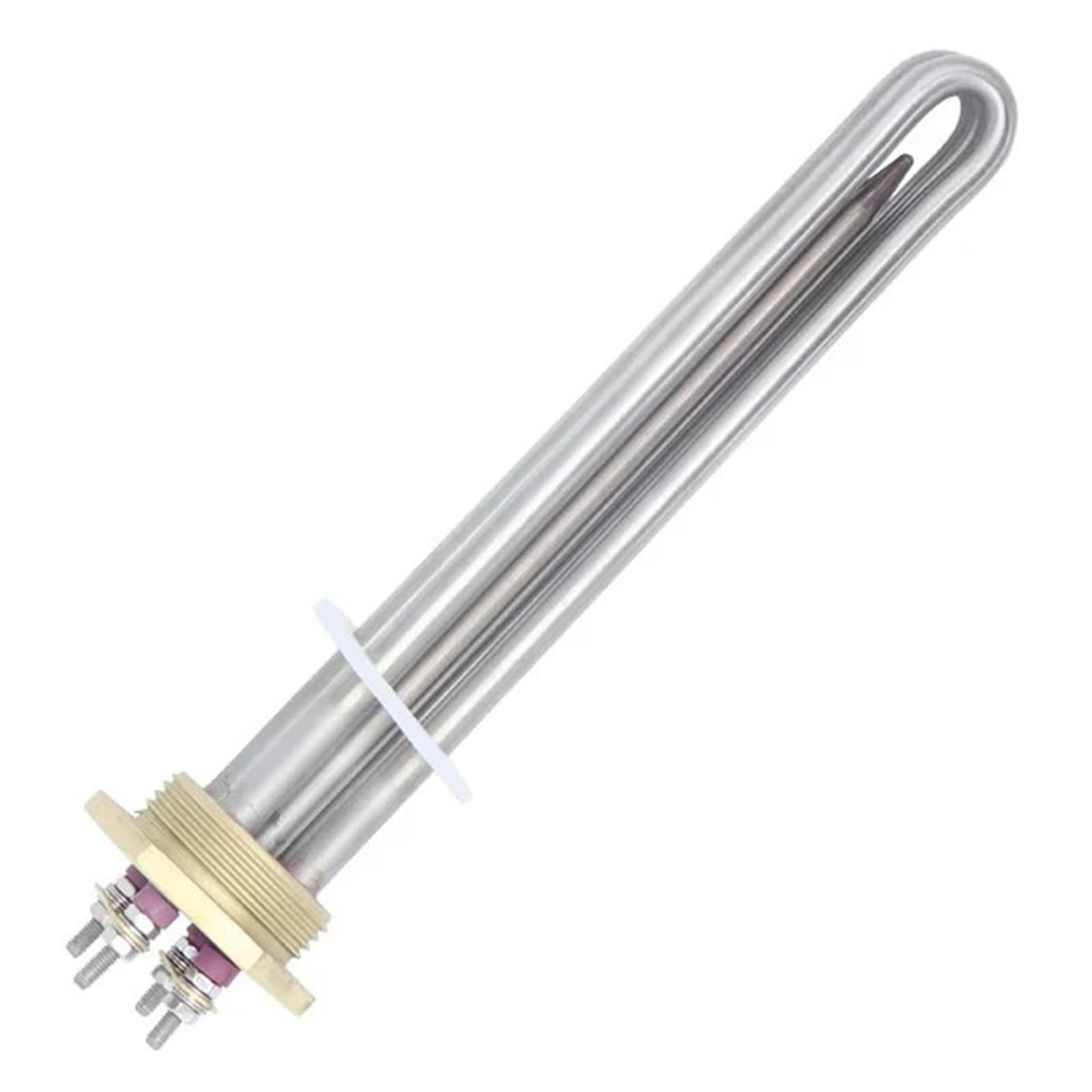 Calentador De Agua Solar Con Tubo Termostato, Elemento Tubular Inmersión 12V, 300W/600W, Rosca Cobre DN32 Rendimiento De Calentamiento RáPido(Heater Thread,12v 600w BSP)