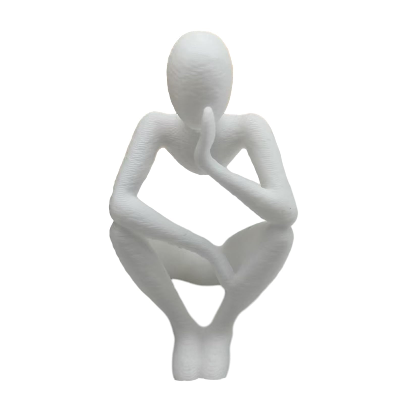 Virelynx 3D Printed Thinker Style Abstract Sculpture – Meditator Statue Collectible Figurines, Home Office Bookshelf Desktop Decor Art