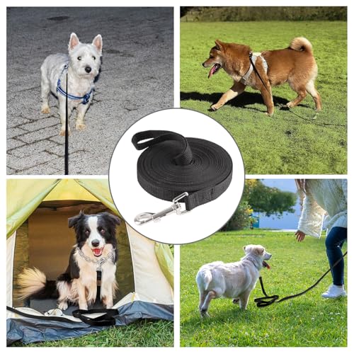2 Stück Schleppleine 5m für Hunde, Schleppleine, Robuste Wasserfest Schleppleine für KleineHunde, Reißfeste Hundeleine 5m mit Handschlaufe für Große bis Kleine Hunde Training und Outdoor