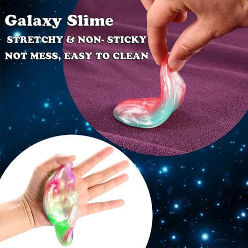 Galaxy Slime Party Favors 30 Pack, Stretchy, Non-Sticky, Non-Mess Party Favors Fidget Toy for Girls and Boys Christmas Stocking Stuffers - Valentine Kids Slime, Classroom Reward