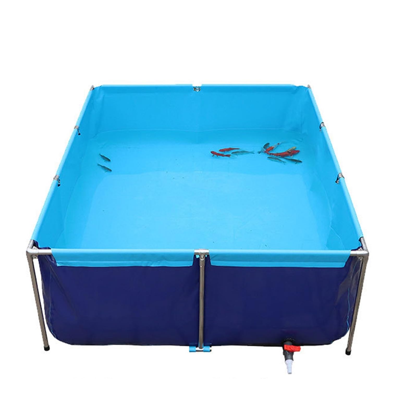 Generico Laghetto per Pesci Portatile Pieghevole - Piscina temporanea di osservazione da 4 Piedi x 3,3 Piedi per Tartarughe, Pesci e Animali Acquatici - Caratteristica dell'Acqua per Esterni Leggera,