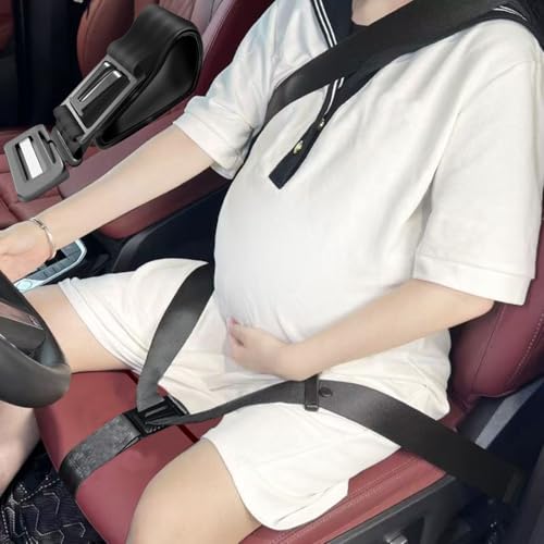 Sitzversteller für Autositze Bauchgurt gegen Einschnüren verhindert Druck auf den Bauch Stützgurt für den Bauch von Schwangeren spezieller Bauchgurt für Schwangere beim Autofahren (schwarz)