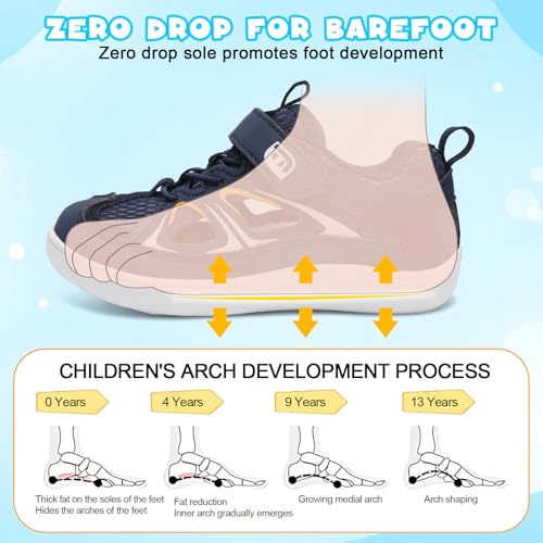 Image of JOINFREE Toddler Sandals Kids Wide Girls Boys Aqua Athletic Sneakers Barefoot Beach Sandals Quicky-Dry Non-slip Outdoor Water Sports Hiking Sandals Summer Water Shoes for Pool River Swim