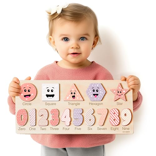 Zuzu Puzzle Wooden Puzzle for Toddlers, Boy and Girl, Personalized Montessori Toy Puzzle, 12 Month Toy, Gifts for 0 1 2 3 Years Old, Baby Gift, Toddler Gift, Kid Gifts, 3 6 9 12 24 36 Months