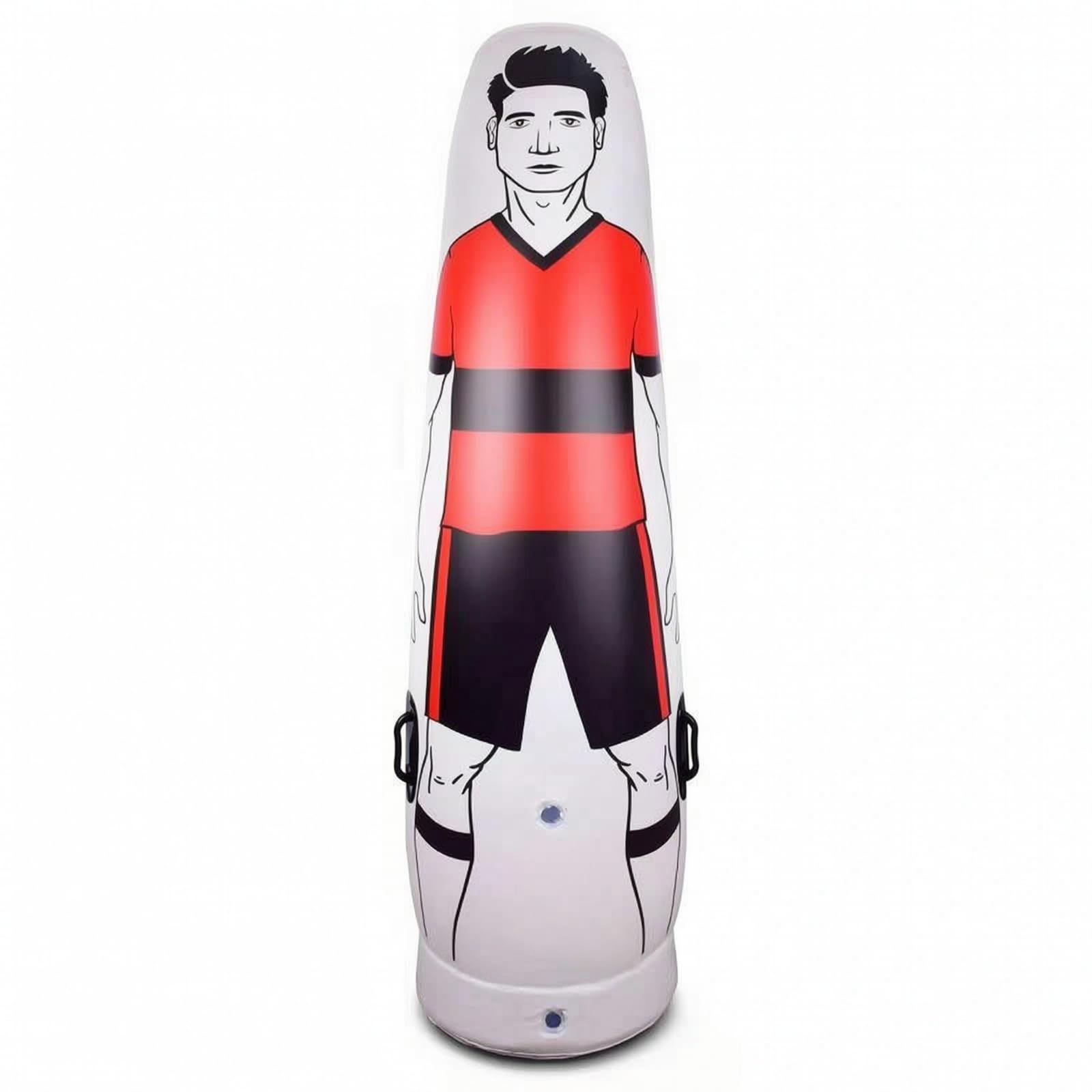 Barriera Calcio Gonfiabile Manichino Allenamento Ostacolo Partner in PVC Stabile con Base Arrotondata Valvole E Maniglie Laterali Adatta per Tiri
