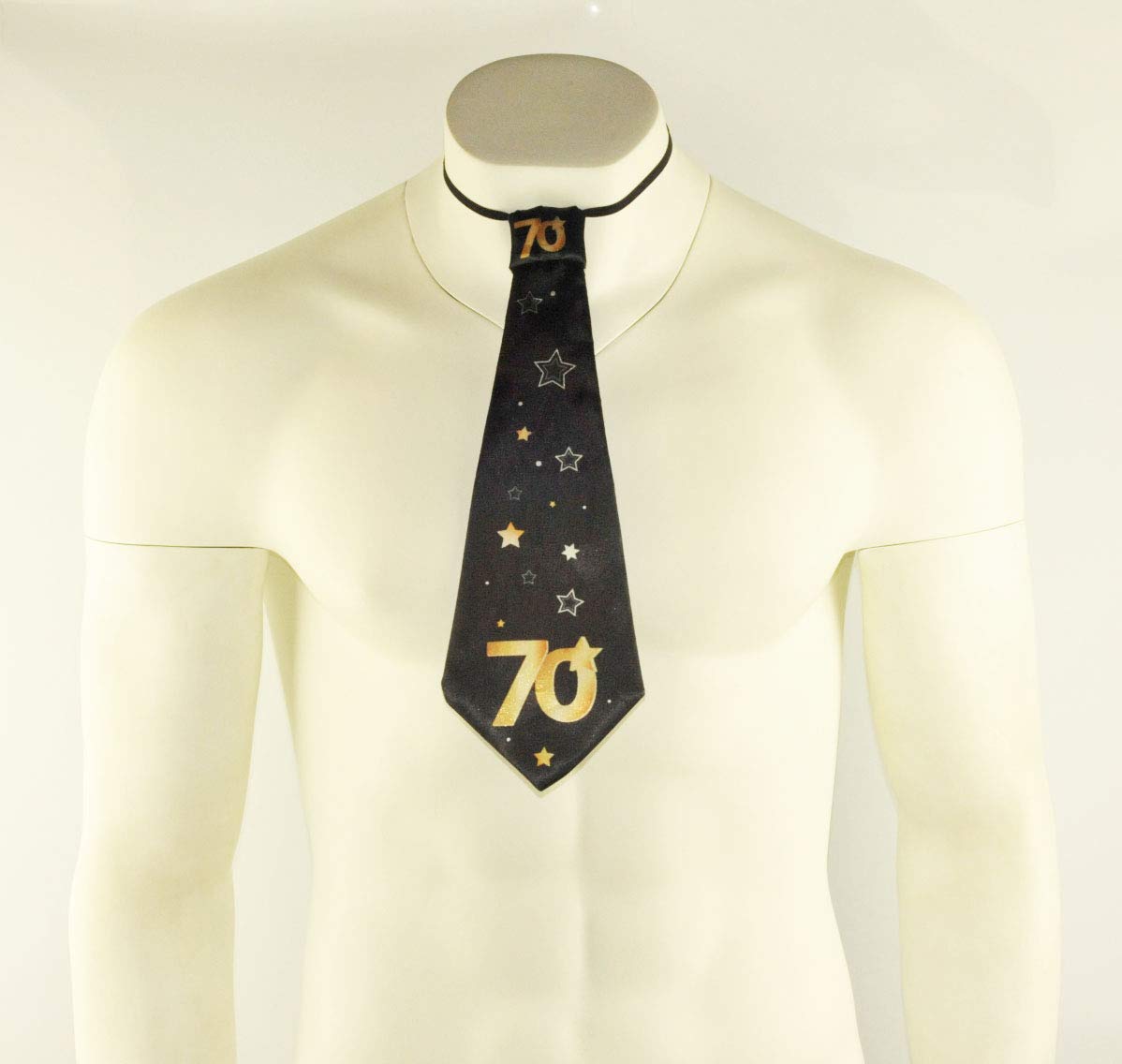 Happium Happy Birthday Black Gold Tie - Party By Age (70th)