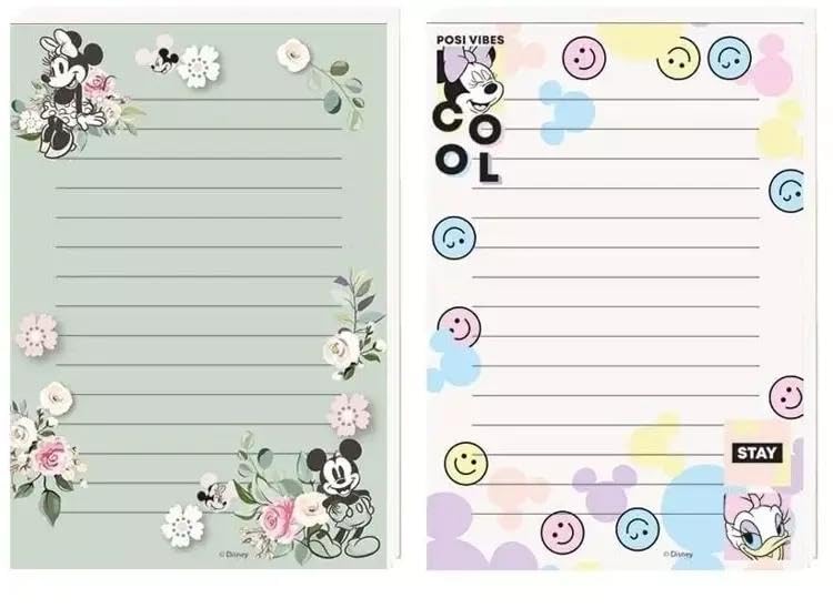 Notes A6 80K Minnie Mouse lot de 10 cahiers pour éviter les ratures