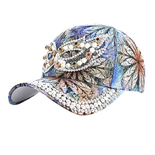LABANCA Women Bling Rhinestone Baseball Cap Glitter Sequin Sun Visor Diamond Sun Cap