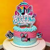 Music Birthday Cake Topper 25pcs Music Cupcake Toppers for Girl'S Music Karaoke Themed Cake Decorati