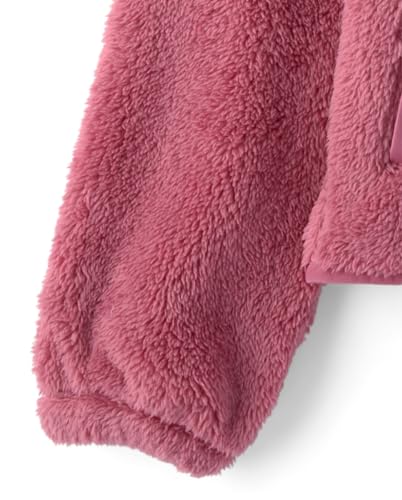 Image of The Children's Place Girls' Long Sleeve Sherpa Fleece Full Zip Jacket