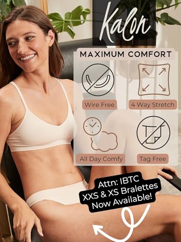 Image of Kalon Women's 4 Pack Demi Padded Bralette Wireless Comfortable Bra