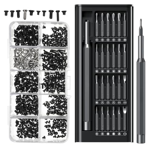 Image of Combo Universal Laptop Repair Screw kit 1000 pieces with 24-in-1 Magnetic Screwdriver Set | Premium Repair Kit forHP DELL MSI LENOVO ACER ASUS IBM (1000 Pcs)