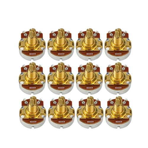 Potentiomètre A500K pour guitare électrique - Lot de 12 pièces de réglage audio