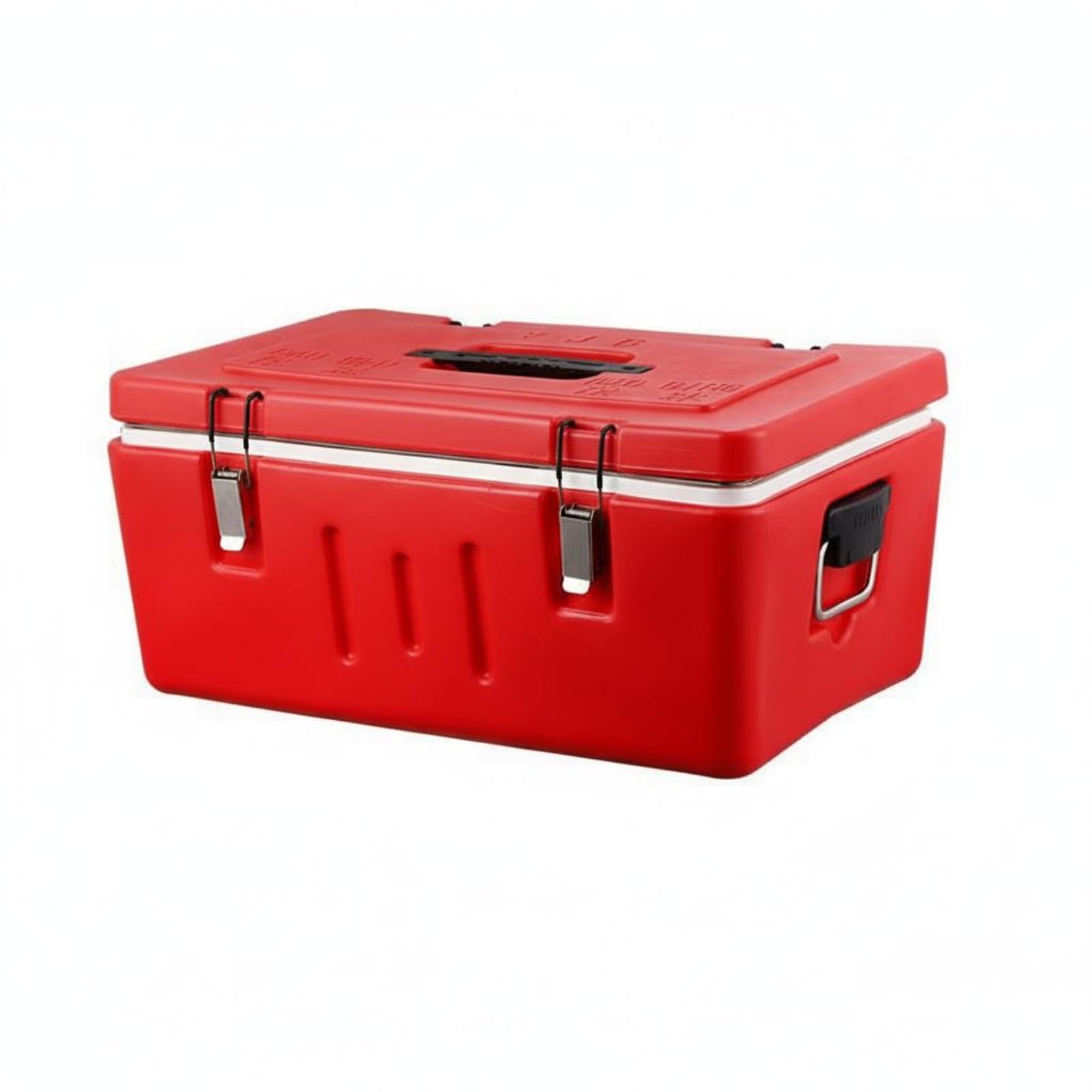 Contenedor Térmico de Comidas con Asa Reforzada y Hebillas Caja Isotérmica Portaalimentos Portacomidas Acero Inoxidable y PP Adecuado para Camiones de, Removable 4 Grids