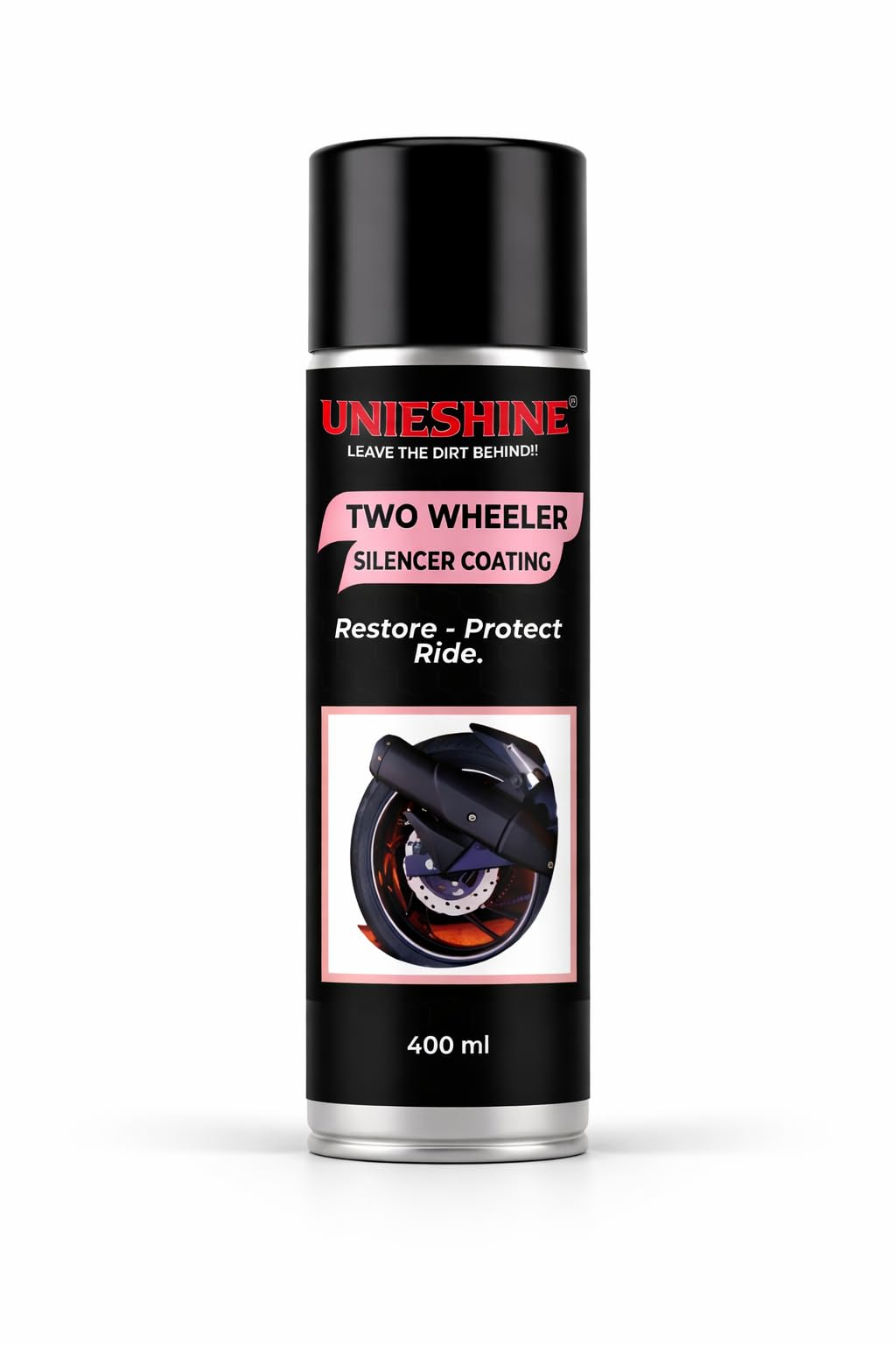 Silencer Coating Spray 400ml Black | High Temperature Exhaust Paint for Bike & Motorcycle | Anti Rust Metal Spray | Heat Resistant Gloss Finish | Prevents Leak & Diesel Wash Damage-image-41
