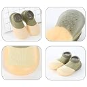 NSXEEN Baby Anti-Slip Sock Shoes for Infants | Soft Breathable Cotton Booties with Rubber Sole | Non-Skid Indoor Toddler Socks | Lightweight First Walking Shoes (0–28 Months) gallery image