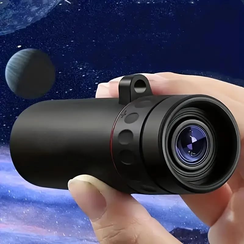 Telescopio monocular, monocular compacto, monoculares para senderismo, caza y disparo, telescopio para observación de aves, aumento 8X, color negro