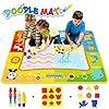 jenilily Water Tekening Mat 120 x 90 CM Tekening Doodle Mat Pad Pennen & 8 Stempels Speelgoed Voor Kinderen Jongens…