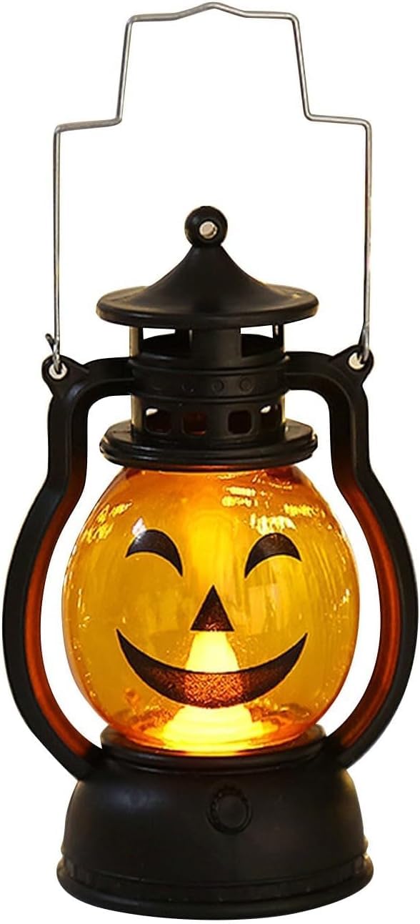 Luci Zucca LED Halloween - Lanterne Con Candela Elettrica Per Decorazione - Foto 12