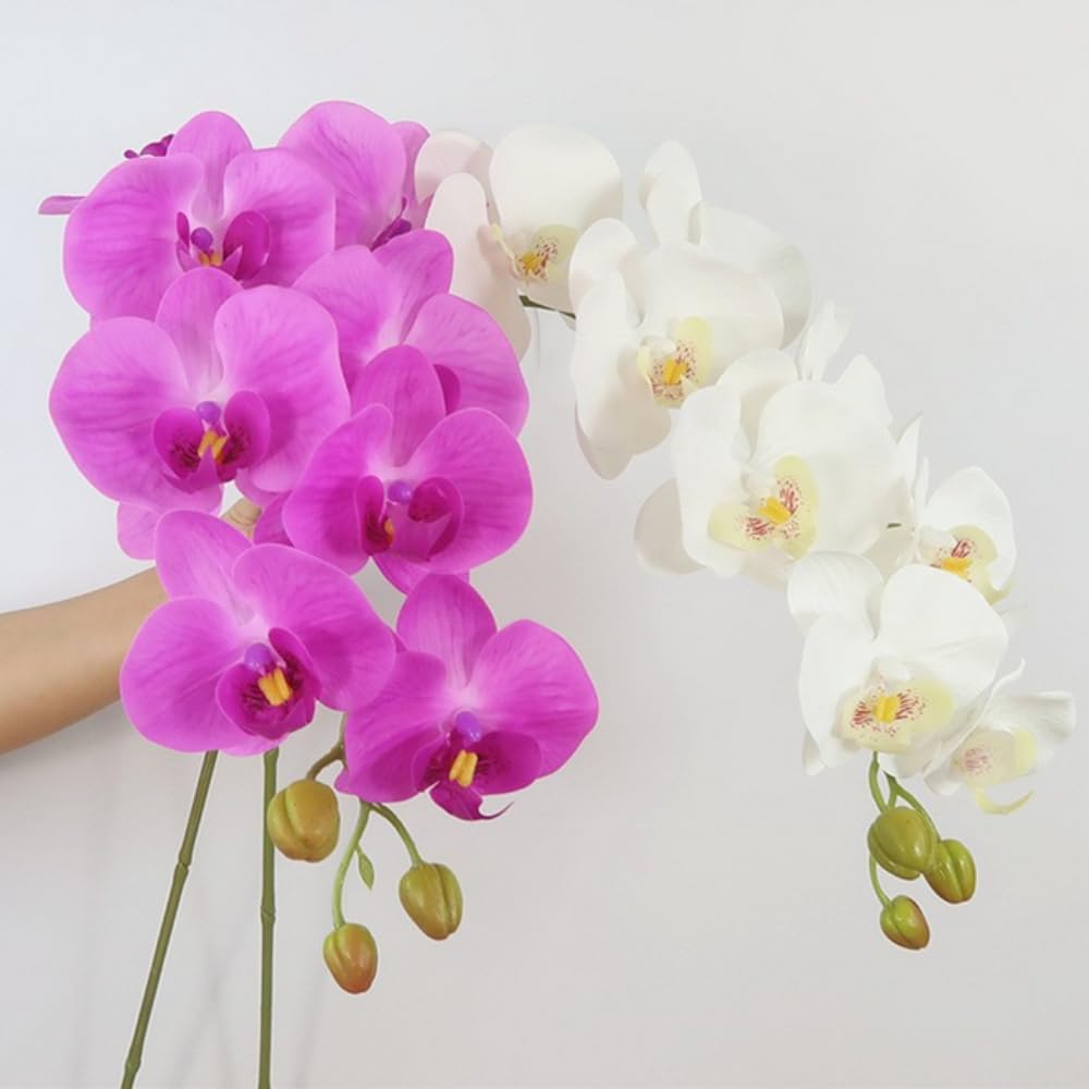 FANCYPUMPKIN Künstliche Orchideen 88cm - 7 Blüten Rosa Für Heimdekoration