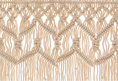 Hysunland Woven Tapestry Wall Hanging Macrame Kitchen Curtains Short Window Panel Boho Style Macrame Curtains For Camper Windows, 26 X 27 Inches #TOP6