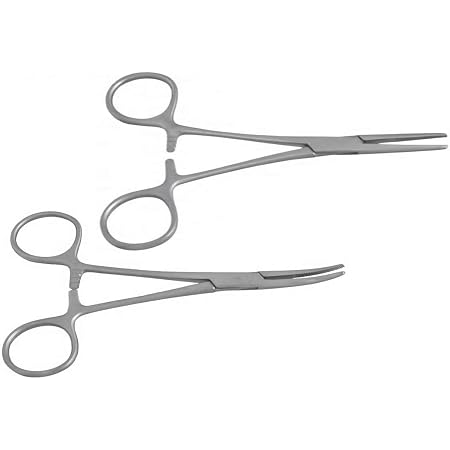 Forceps Kelly Hemostat Surgical Non Locking Curved Straight Clamp Plier DS-1564
