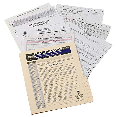 Confidential All-in-One Driver Qualification Packet, 9.5" x 11.75", Includes 2-Ply Forms for Driver Qualification, Alcohol & Drug, and Safety Performance History, J. J. Keller & Associates, Inc.
