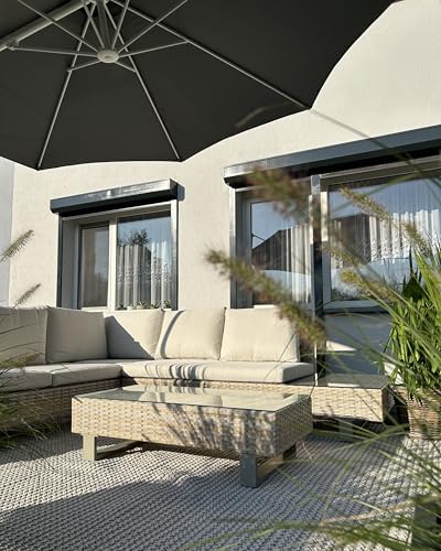 Set Di Copricuscini Per Esterni In Poliestere Olefinico Bianco Sporco Resistente All'acqua Set Di Copricuscini Extra Con Protezione Uv E Zip - 9